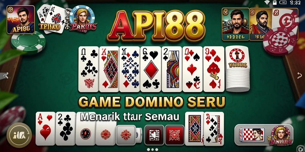 Tampilan gameplay Domino yang menarik dan seru di API88.
