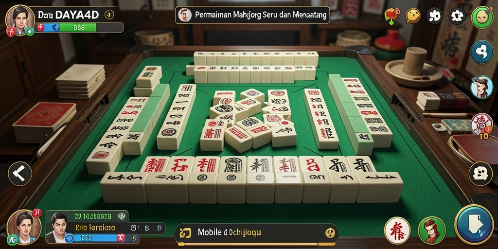 Tampilan gameplay seru dalam permainan Mahjong DAYA4D.