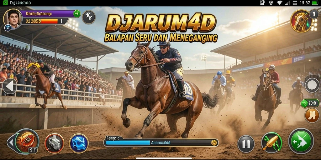 Tangkapan layar menunjukkan aksi balapan mendebarkan di DJARUM4D.