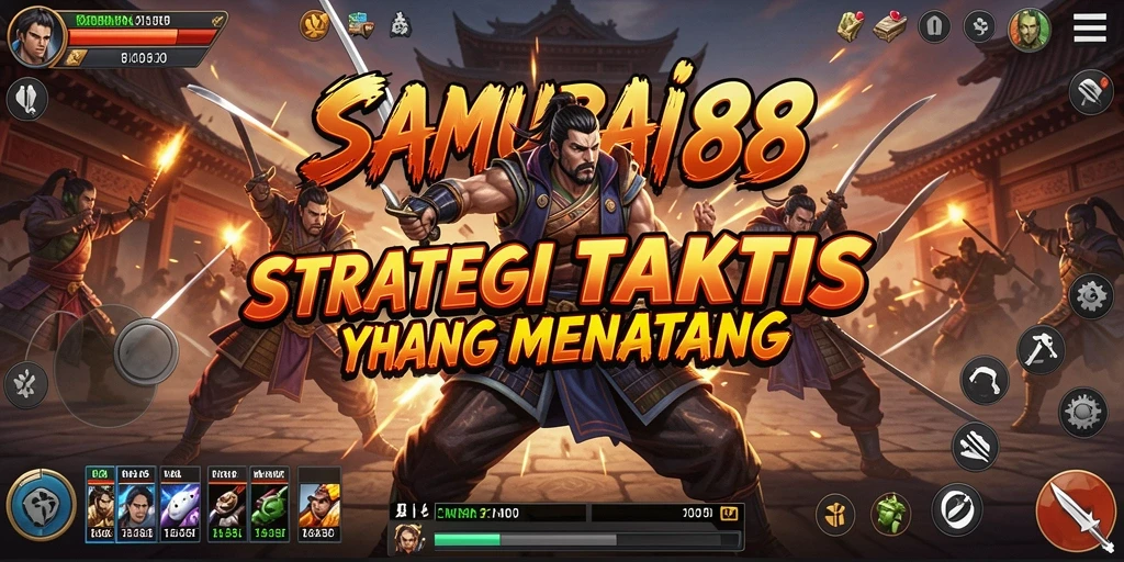 Tampilan gameplay epic di SAMURAI88 dengan pertempuran strategis.