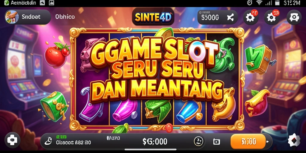 Screenshot gameplay SINTE4D yang menampilkan momen seru permainan Slot.