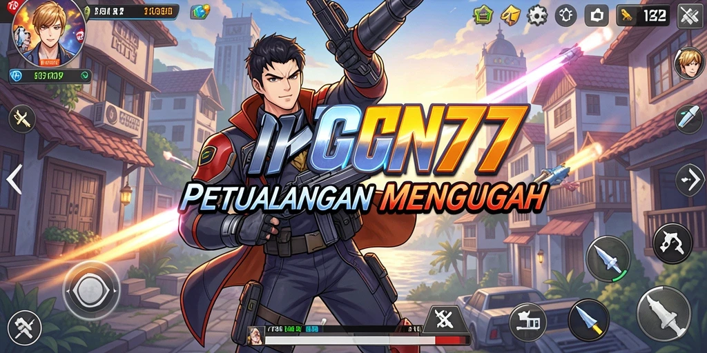 Screenshot TOPGUN77 menampilkan aksi seru karakter anime.