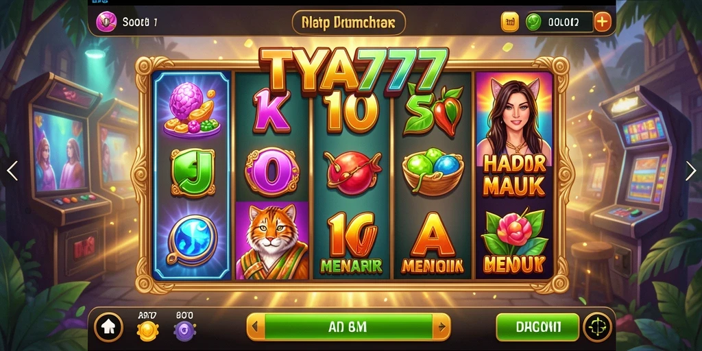 Menampilkan gameplay TYA777 dengan grafis yang menarik dan fitur bonus yang menggiurkan.
